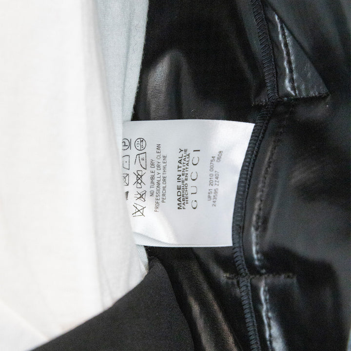 Dolce & Gabbana Black/White Tweed Leather Trim Blazer