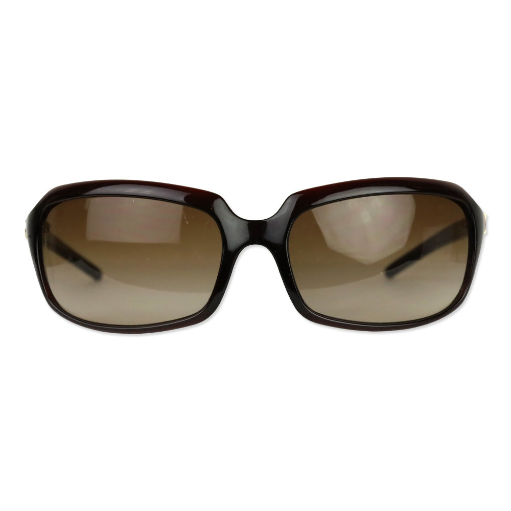 Dolce & Gabbana Brown Acetate Rectangle Sunglasses