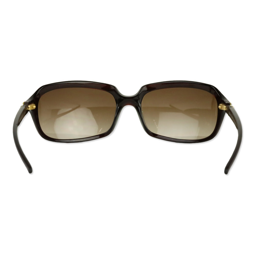Dolce & Gabbana Brown Acetate Rectangle Sunglasses