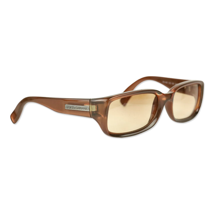Dolce & Gabbana DG 545S Translucent Brown Rectangular Sunglasses