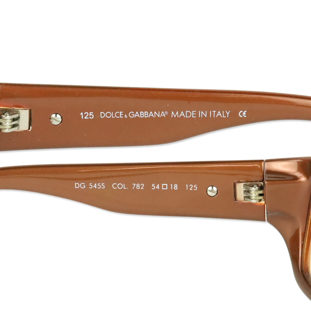Dolce & Gabbana DG 545S Translucent Brown Rectangular Sunglasses
