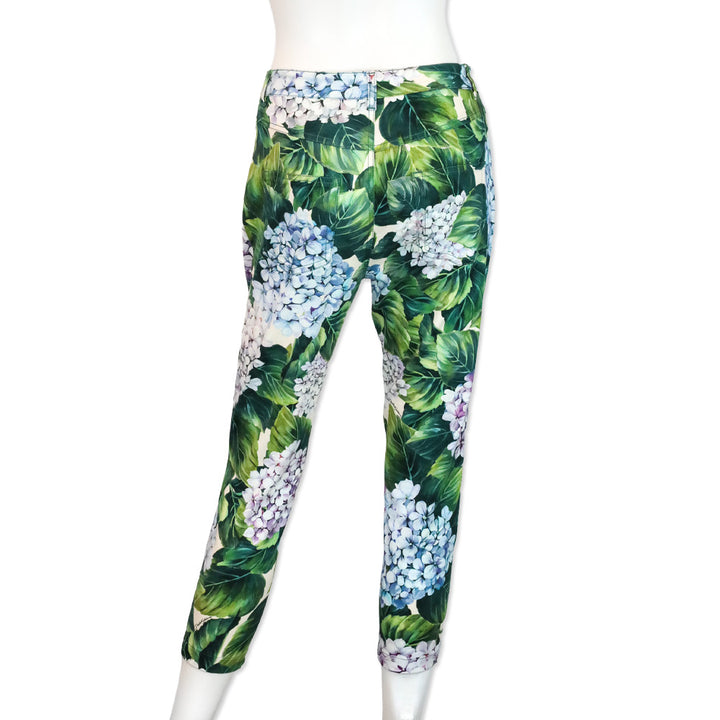 Dolce & Gabbana Hydrangea Print Straight Leg Pants