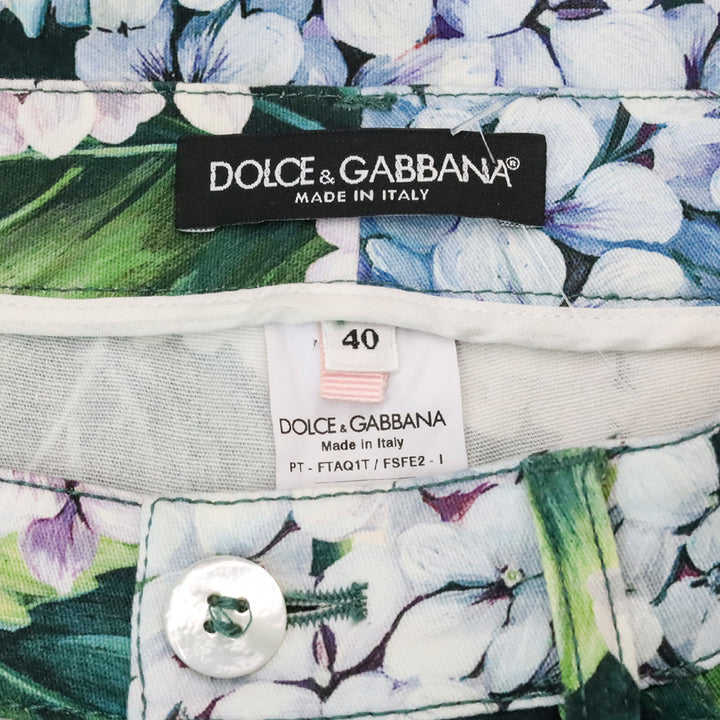 Dolce & Gabbana Hydrangea Print Straight Leg Pants