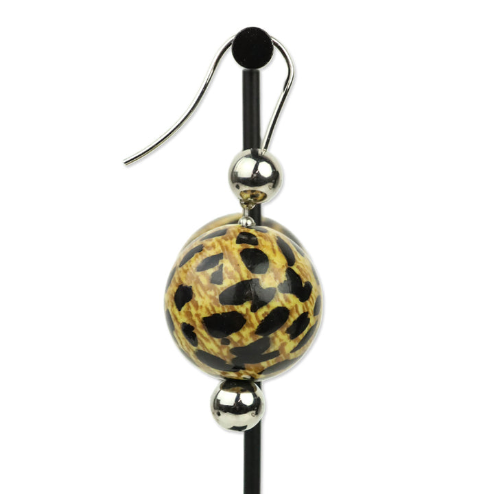 Dolce & Gabbana Leopard Print Beaded Earrings