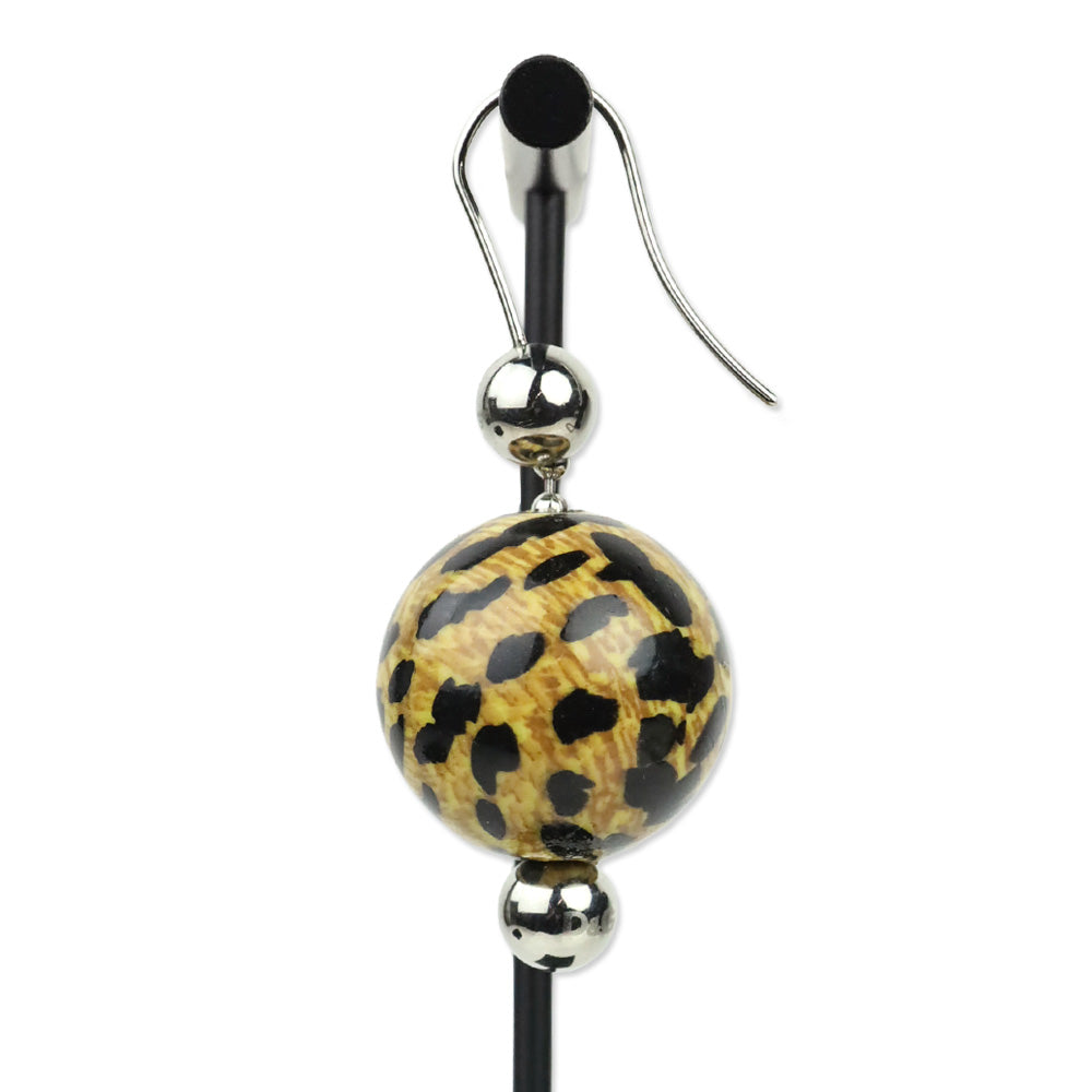Dolce & Gabbana Leopard Print Beaded Earrings