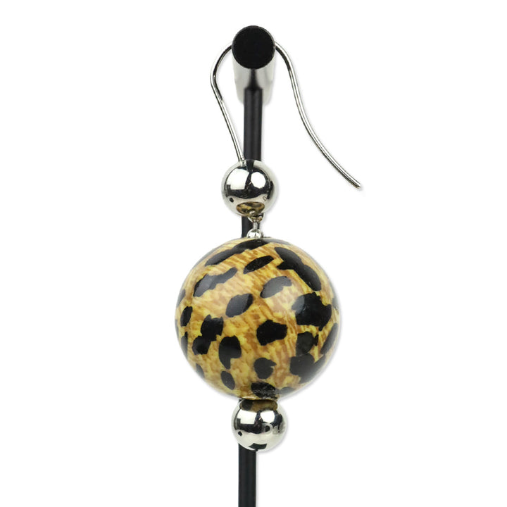 Dolce & Gabbana Leopard Print Beaded Earrings