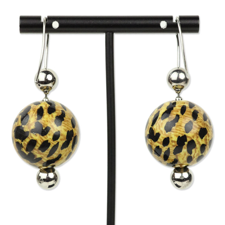 Dolce & Gabbana Leopard Print Beaded Earrings