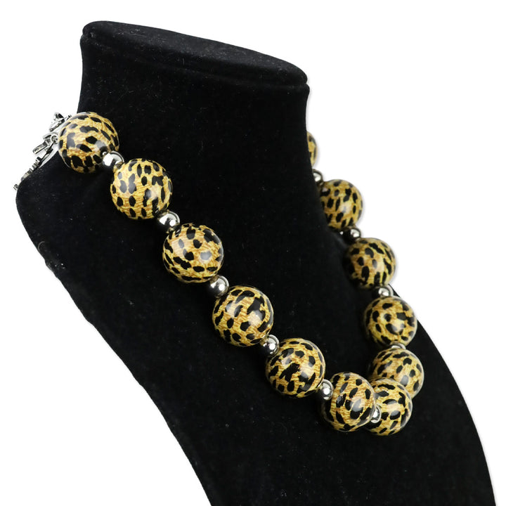Dolce & Gabbana Leopard Print Beaded Necklace