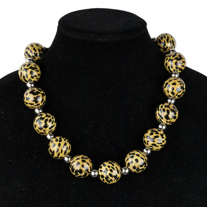 Dolce & Gabbana Leopard Print Beaded Necklace