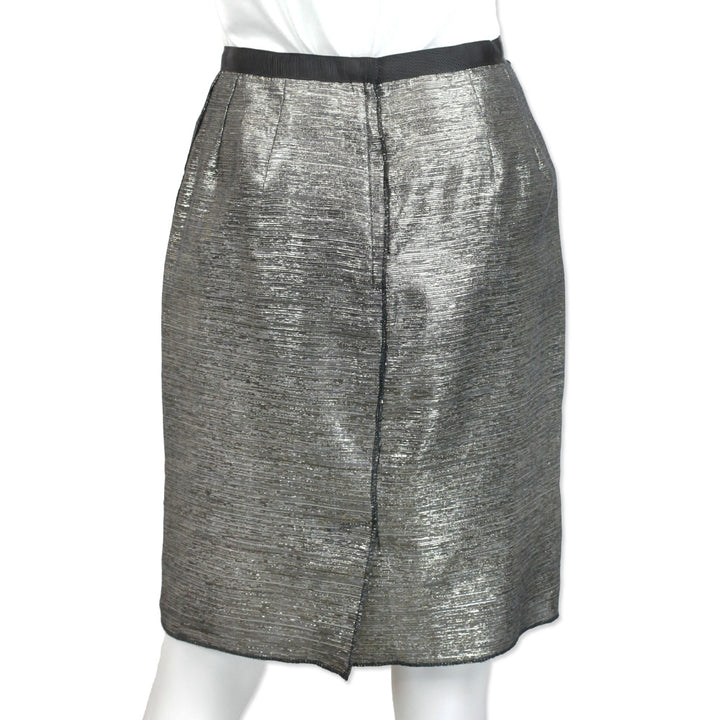 Dolce & Gabbana Metallic Gold/Silver Midi Skirt