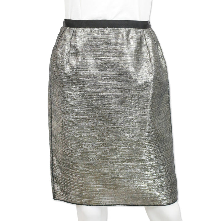 Dolce & Gabbana Metallic Gold/Silver Midi Skirt