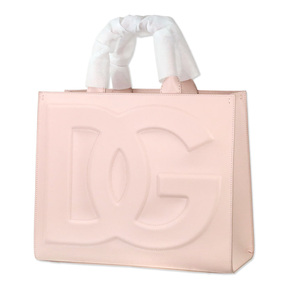 Dolce & Gabbana Pink Calfskin Large DG Daily Shopper Tote