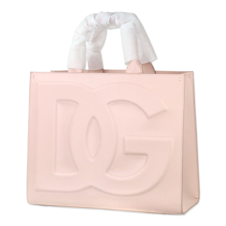 Dolce & Gabbana Pink Calfskin Large DG Daily Shopper Tote