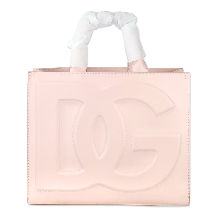 Dolce & Gabbana Pink Calfskin Large DG Daily Shopper Tote