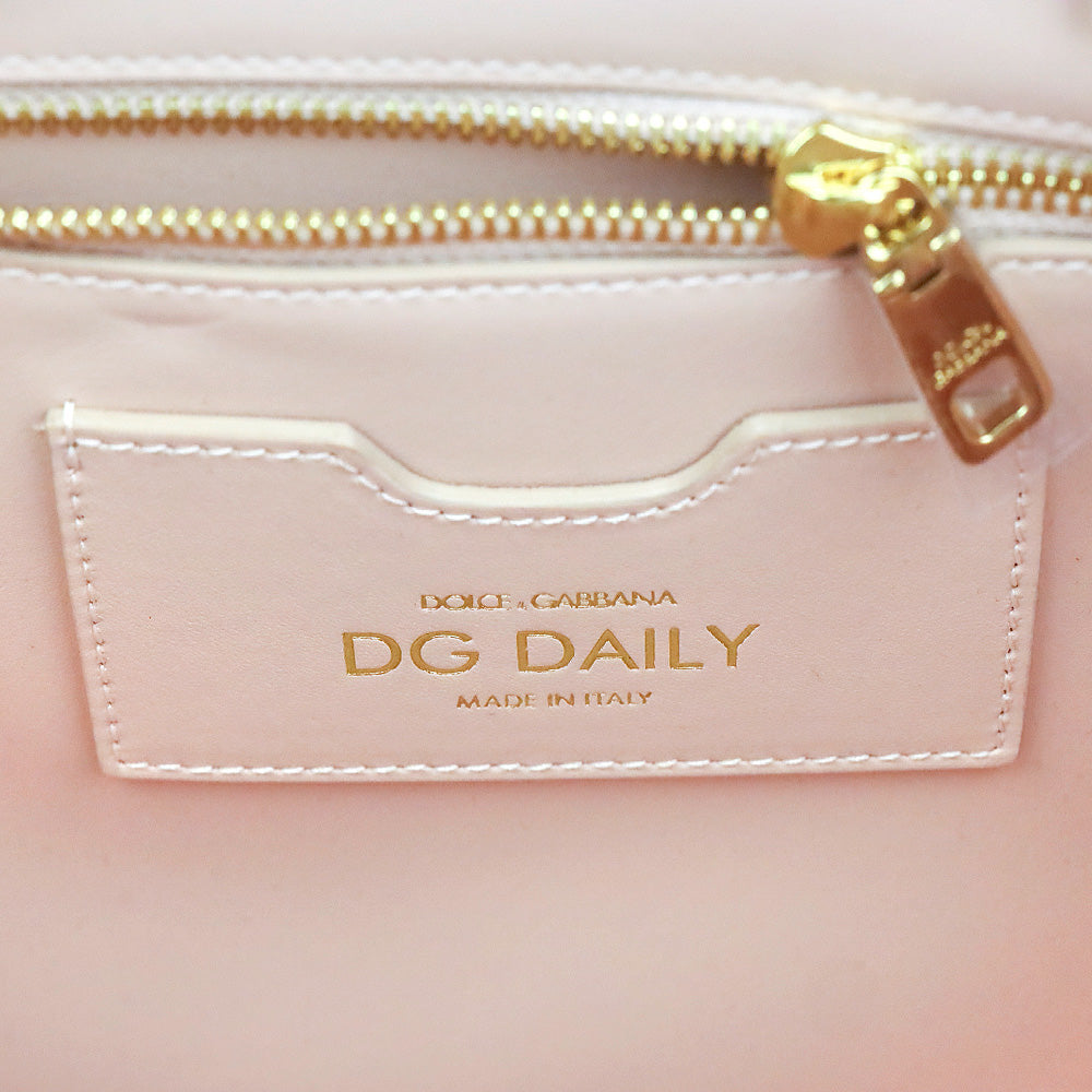 Dolce & Gabbana Pink Calfskin Large DG Daily Shopper Tote