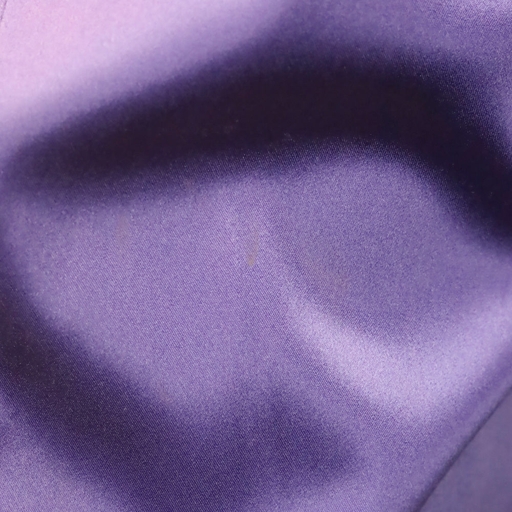 Dolce & Gabbana Purple Satin Sleeveless Scoop Neck Midi Dress