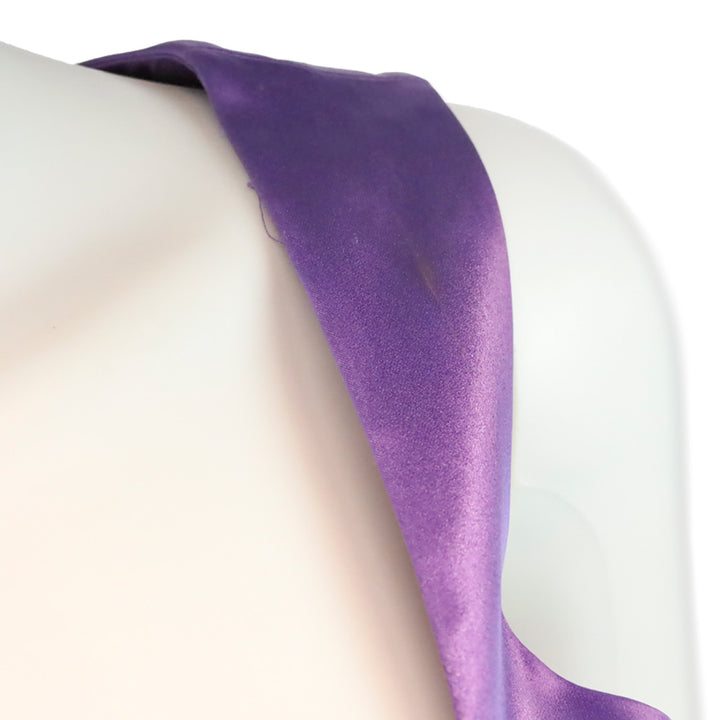 Dolce & Gabbana Purple Satin Sleeveless Scoop Neck Midi Dress