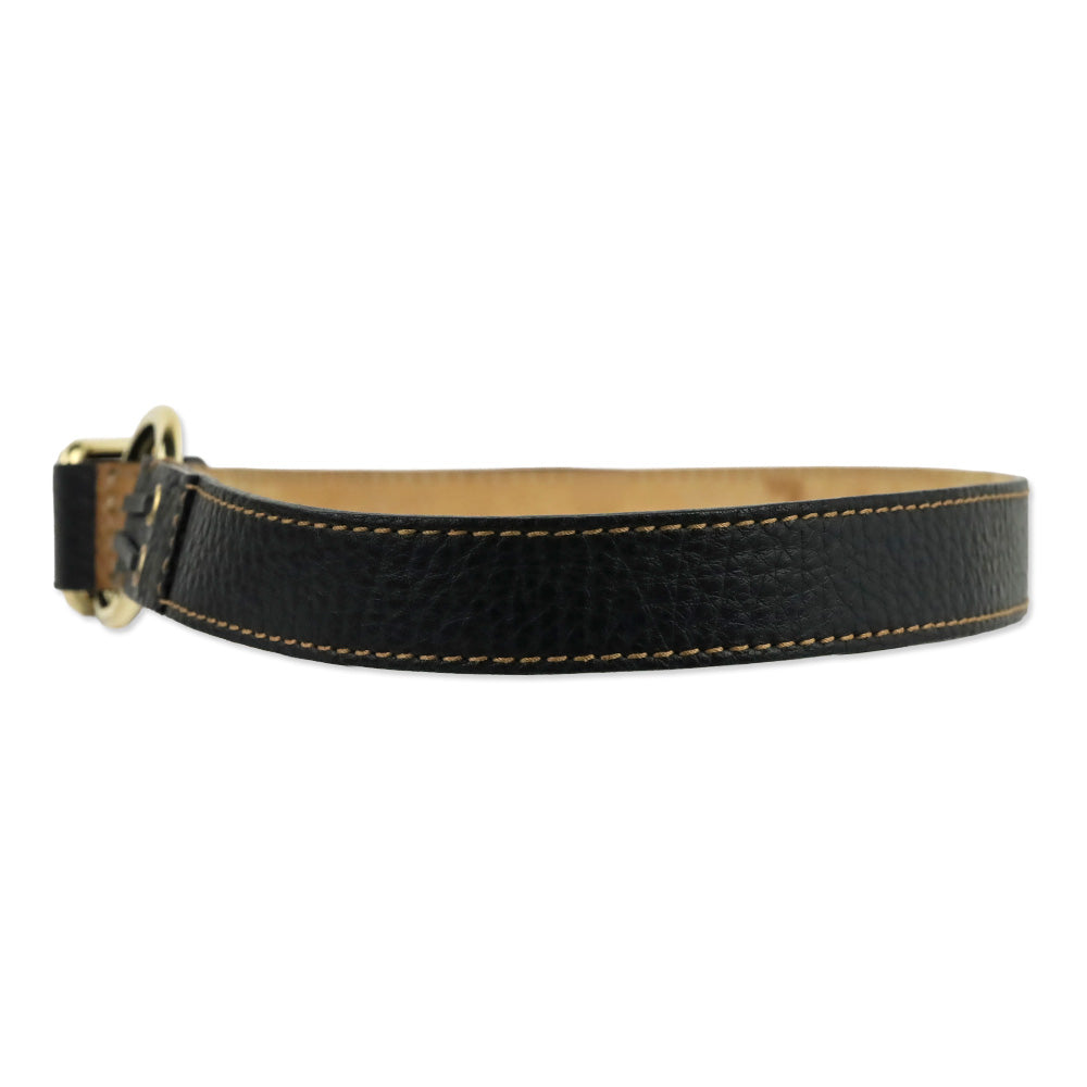 Dolce & Gabbana Vintage Equestrian-style Brown Leather O-Ring Belt