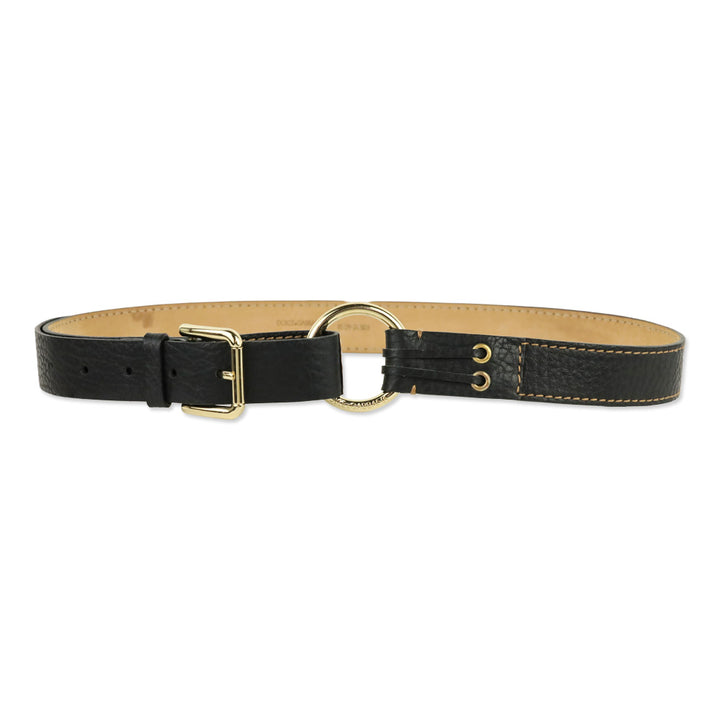 Dolce & Gabbana Vintage Equestrian-style Brown Leather O-Ring Belt