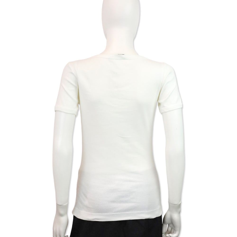 Dolce & Gabbana White Crystal Cross T-Shirt Top