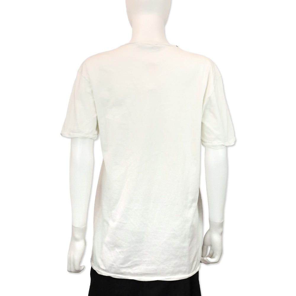 Dolce & Gabbana White Model Photo Printed Tee Shirt