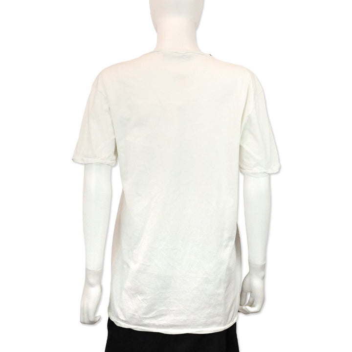Dolce & Gabbana White Model Photo Printed Tee Shirt