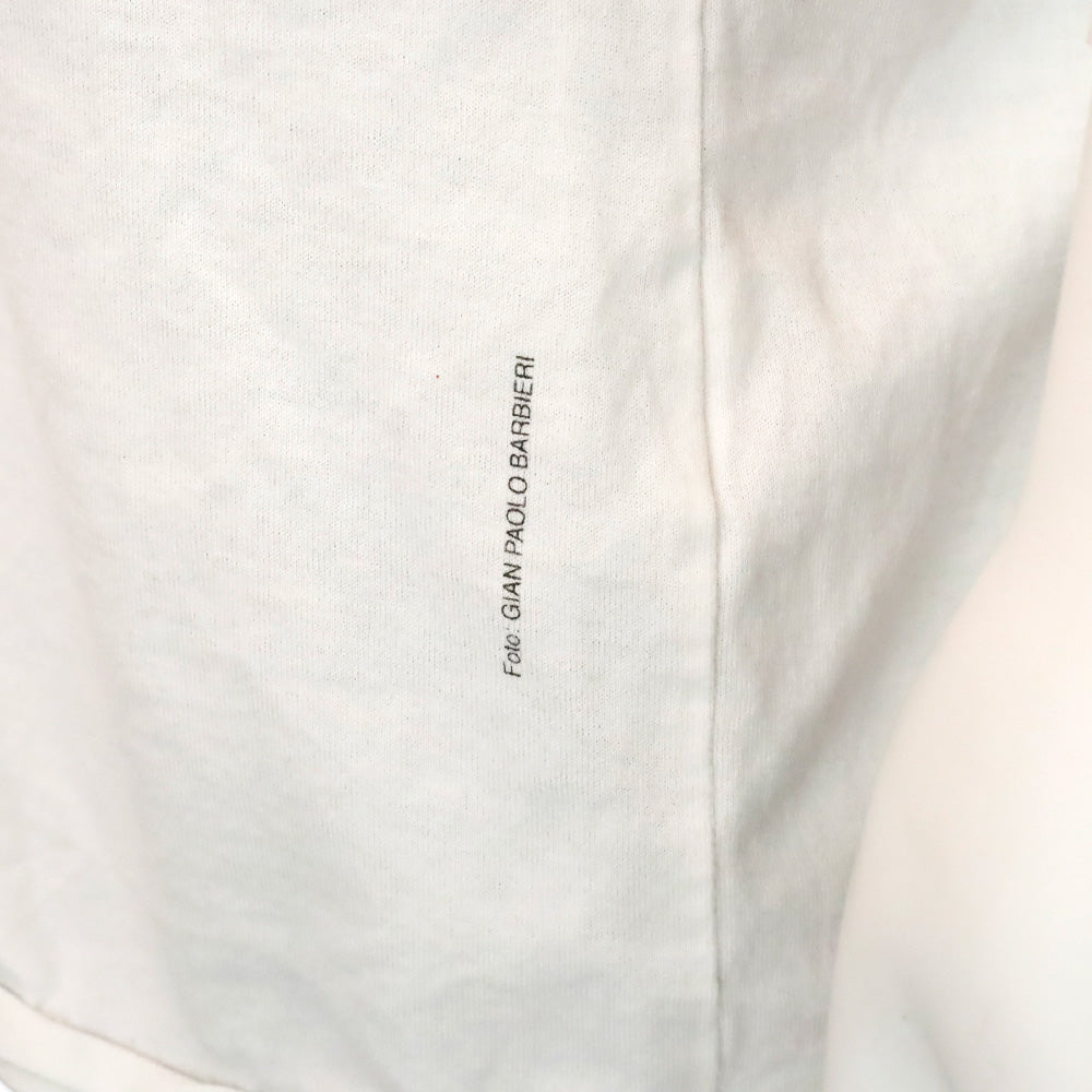 Dolce & Gabbana White Model Photo Printed Tee Shirt