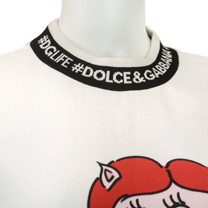 Dolce & Gabbana White Year of the Pig Pullover Sweater