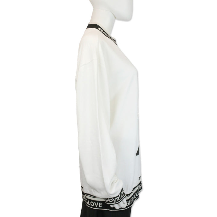 Dolce & Gabbana White Year of the Pig Pullover Sweater