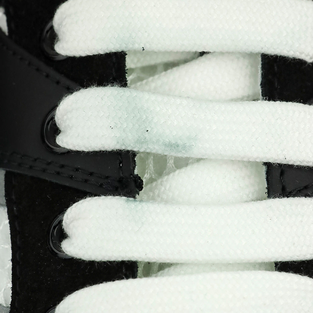 Dolce & Gabbana White/Black Calfskin Strobel Portofino Light Sneakers