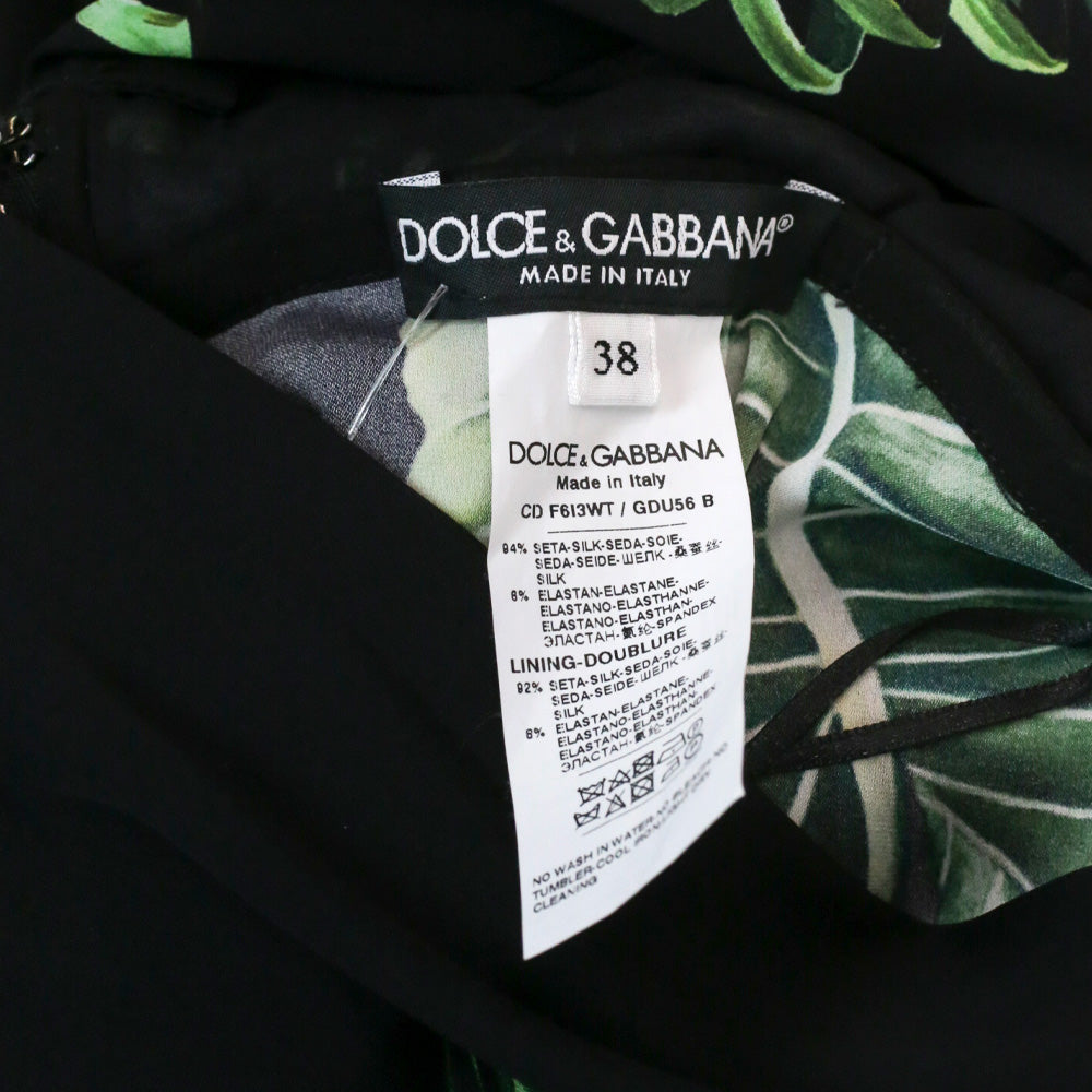 Dolce & Gabbana Jungle Print Silk-Blend Midi Dress