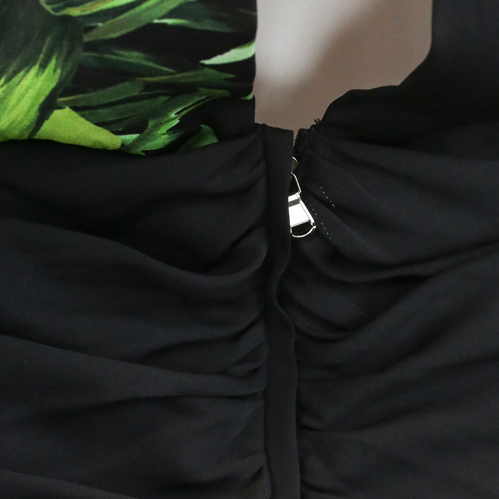 Dolce & Gabbana Jungle Print Silk-Blend Midi Dress