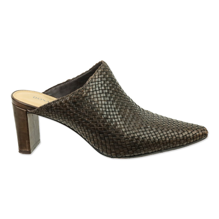 Donald J. Pliner Dark Brown Polished Calf Ollie Mule