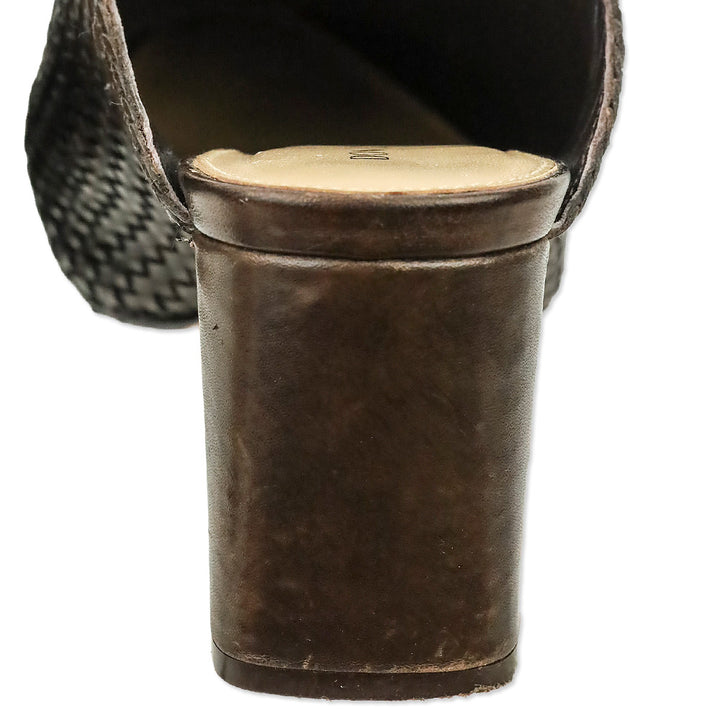 Donald J. Pliner Dark Brown Polished Calf Ollie Mule