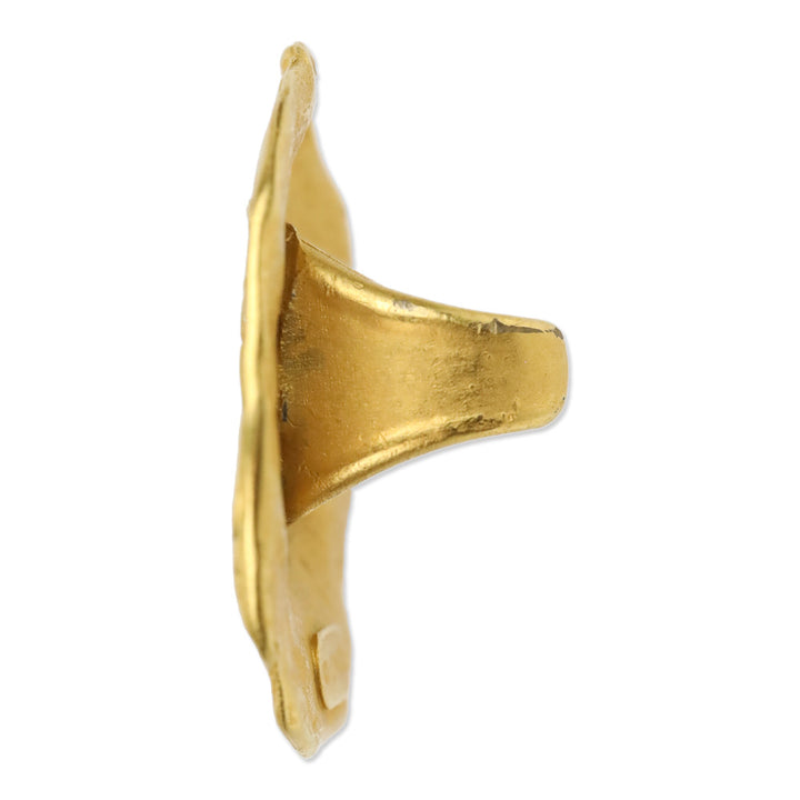 Donna Karan Vintage Gold Tone Coin Ring
