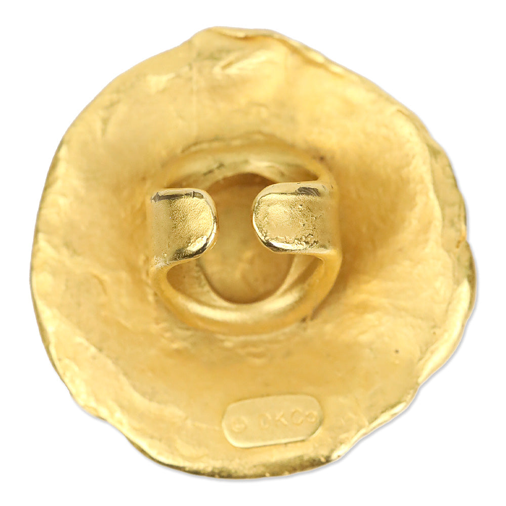 Donna Karan Vintage Gold Tone Coin Ring