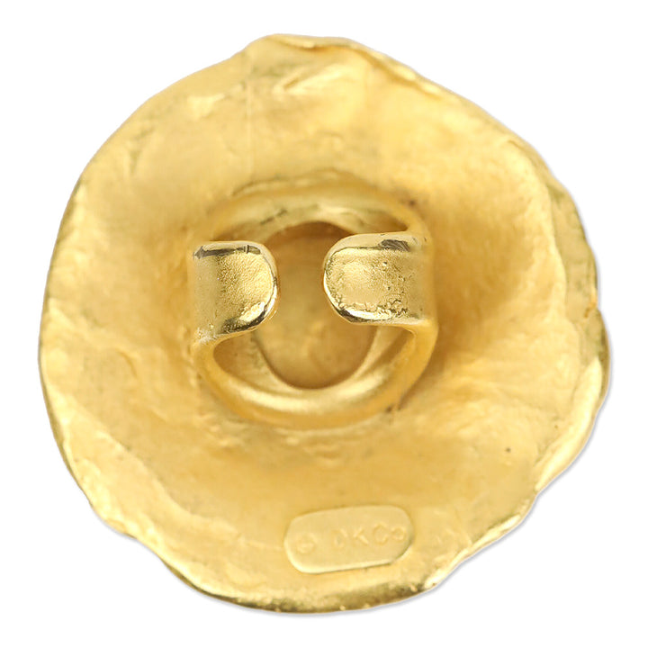 Donna Karan Vintage Gold Tone Coin Ring