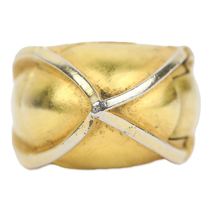 Donna Karan Vintage Gold Tone Poison Ring