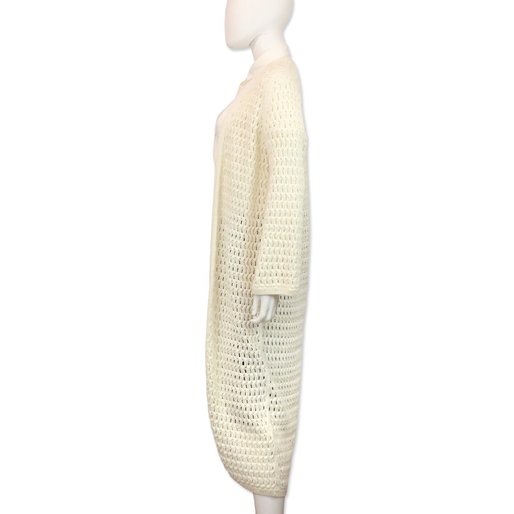 Dorothee Schumacher Cream Crotchet Long Cardigan