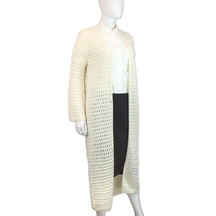 Dorothee Schumacher Cream Crotchet Long Cardigan