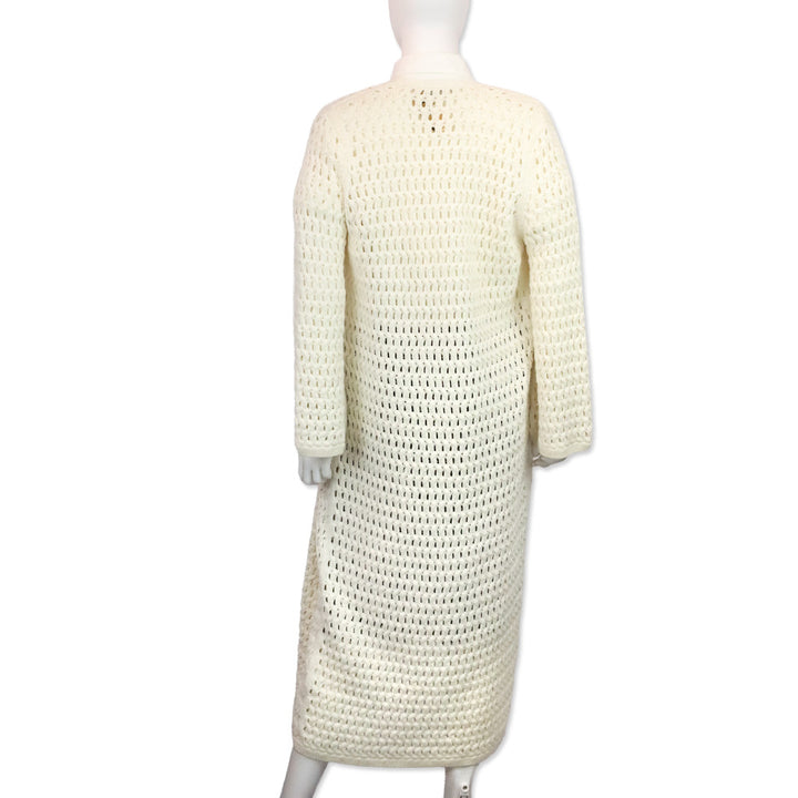 Dorothee Schumacher Cream Crotchet Long Cardigan