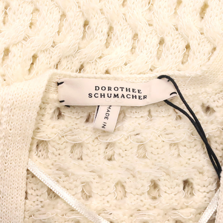 Dorothee Schumacher Cream Crotchet Long Cardigan