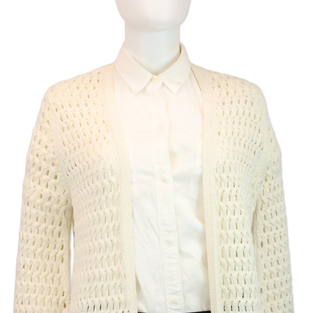 Dorothee Schumacher Cream Crotchet Long Cardigan