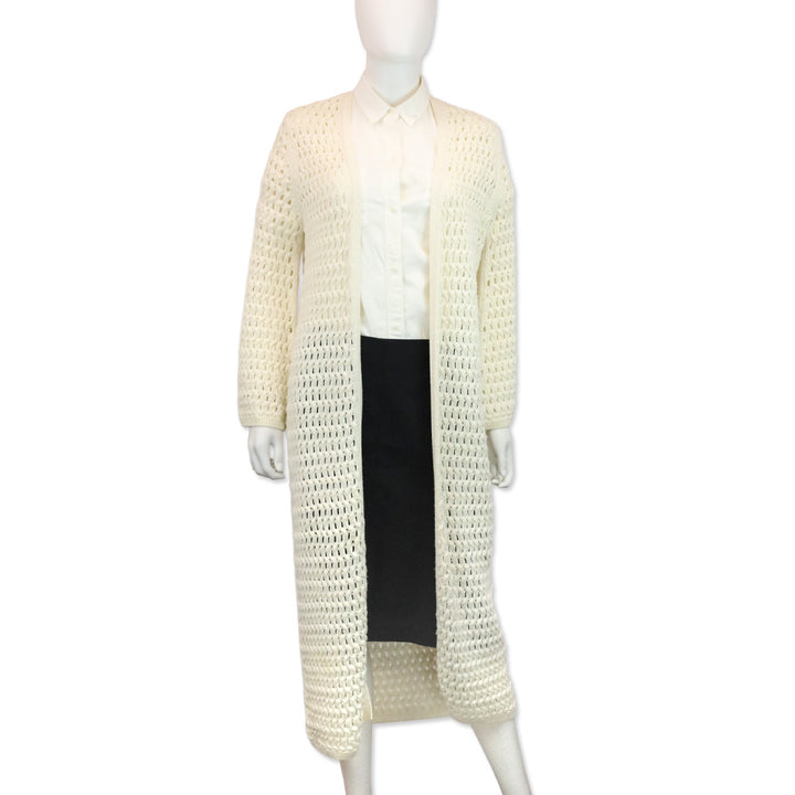 Dorothee Schumacher Cream Crotchet Long Cardigan