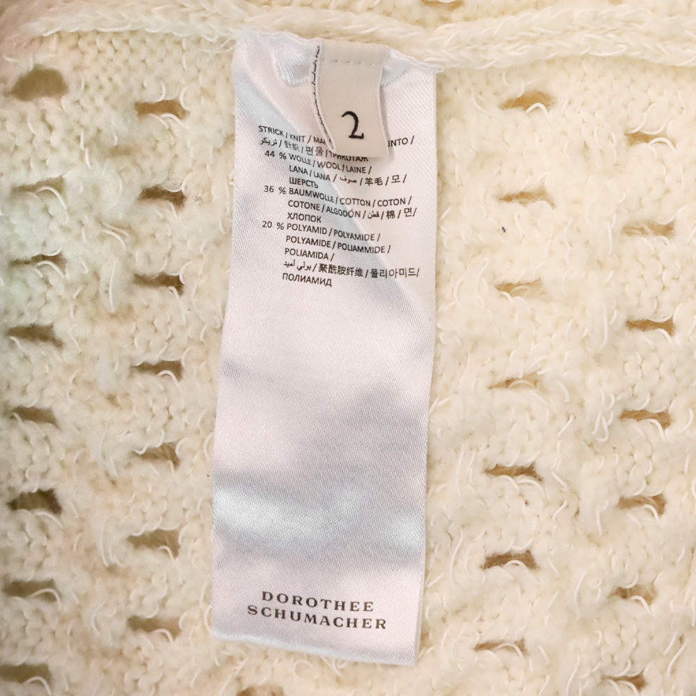 Dorothee Schumacher Cream Crotchet Long Cardigan