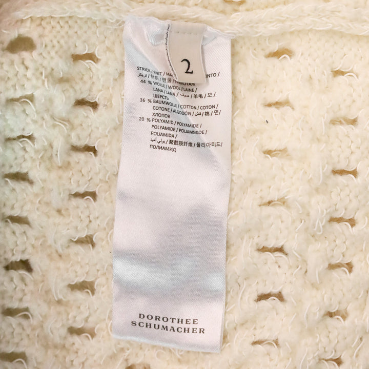 Dorothee Schumacher Cream Crotchet Long Cardigan