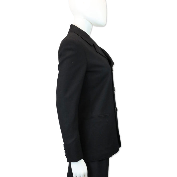 Double RL Black Wool Double-Breasted Jacket