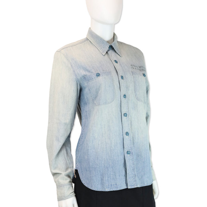 Double RL Lightwash Denim Button Up Shirt