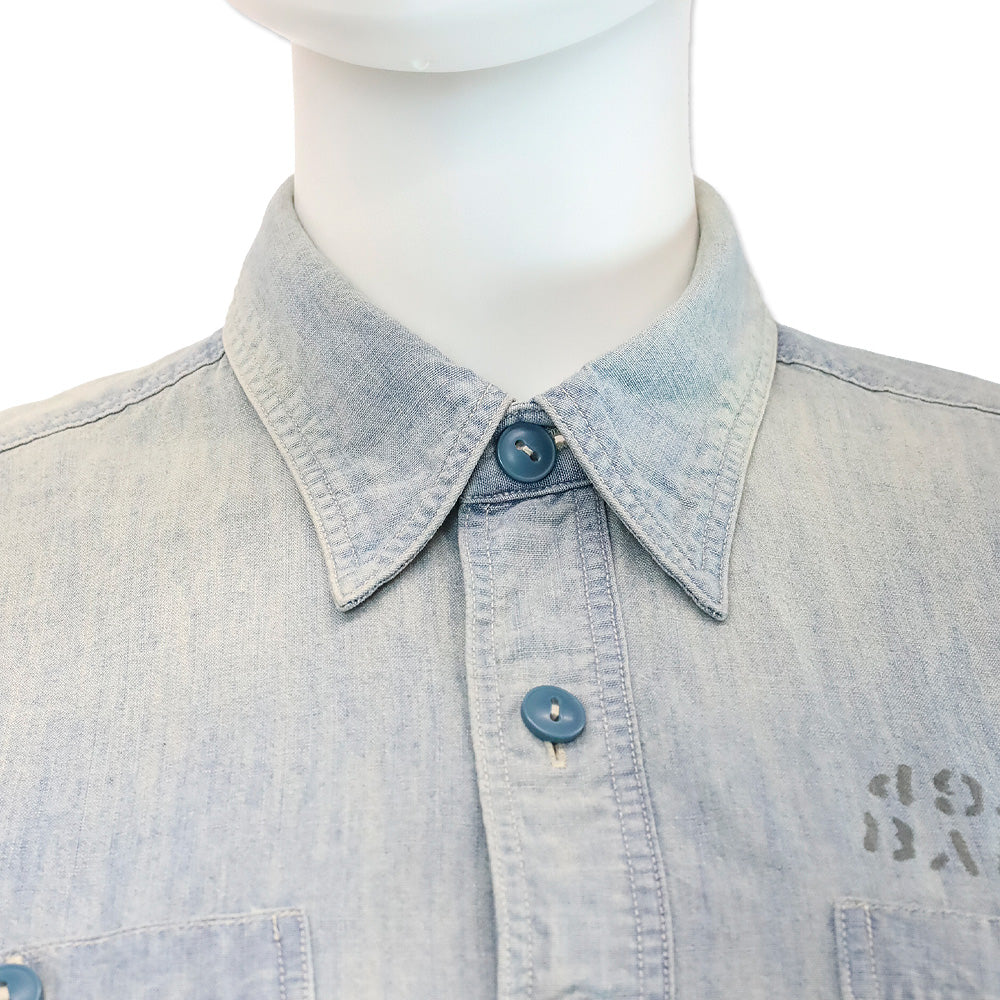 Double RL Lightwash Denim Button Up Shirt