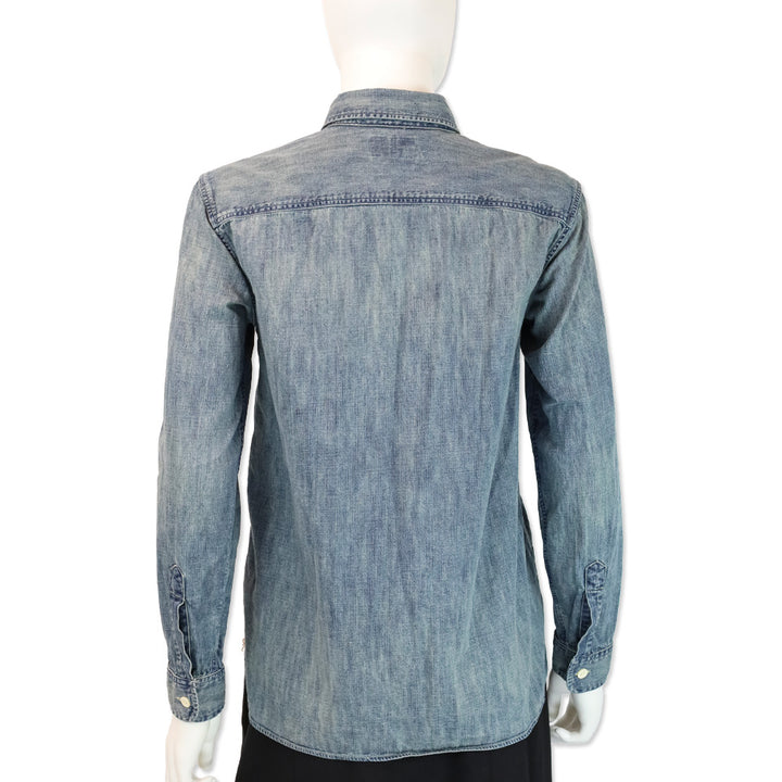 Double RL Medium wash Denim Button Up Shirt